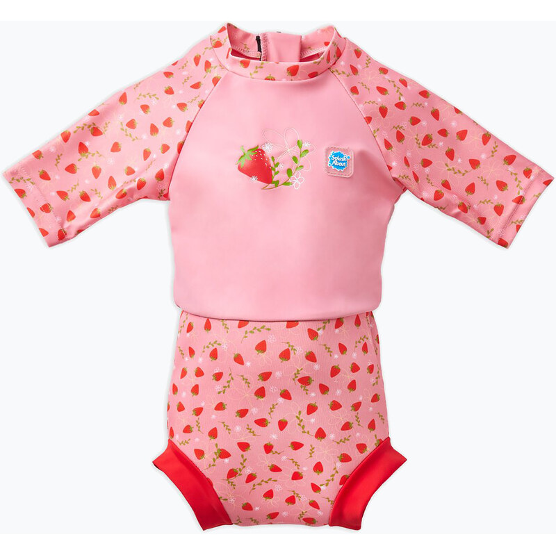 Dětská kombinéza UPF 50+ Splash About Happy Nappy strawberry