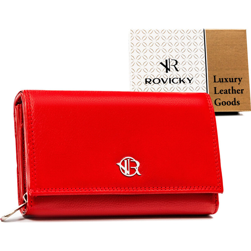 ROVICKY Červená dámská kožená peněženka s RFID ochranou V280 115232464