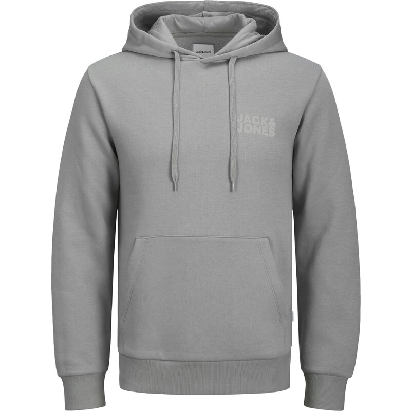 JACK & JONES Mikina šedá / bílá