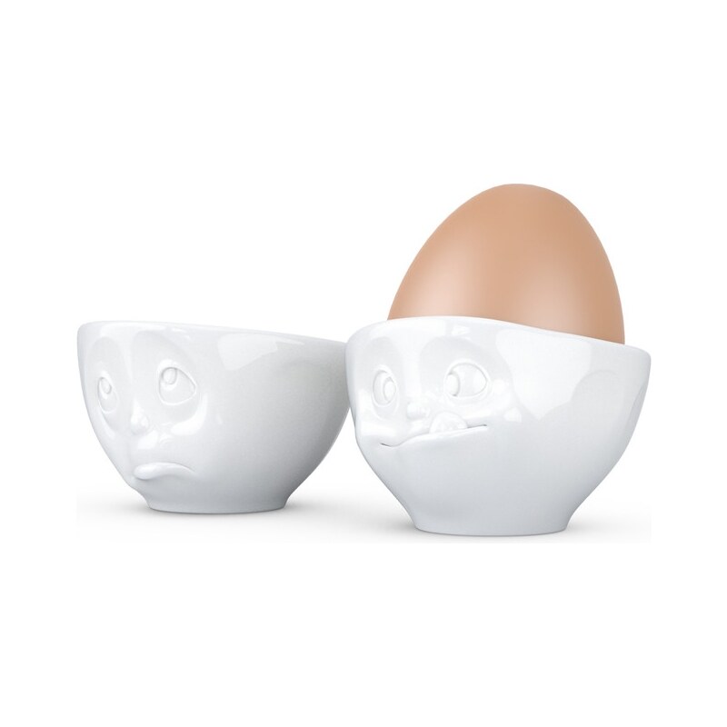 Kalíšky na vajíčka Oh please, bílé 58products