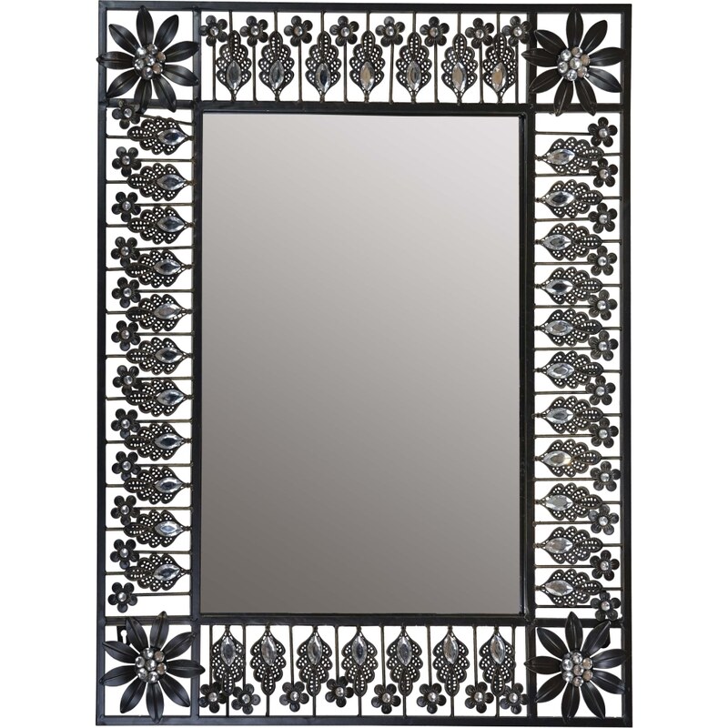 Nástěnné kovové zrcadlo Baroque Jewel, 73 cm