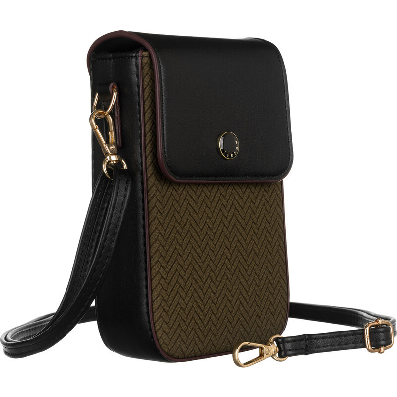 Peterson khaki-černá mini crossbody kabelka