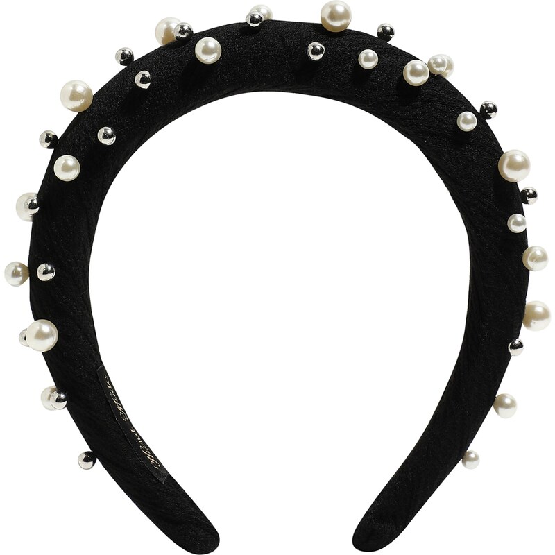 SOHI Šperky do vlasů Gulsha černá / stříbrná / perlově bílá 104254918