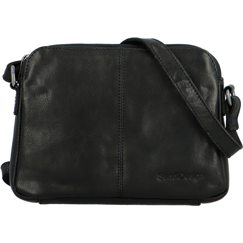 Kožená crossbody taška černá - SendiDesign Vereno černá
