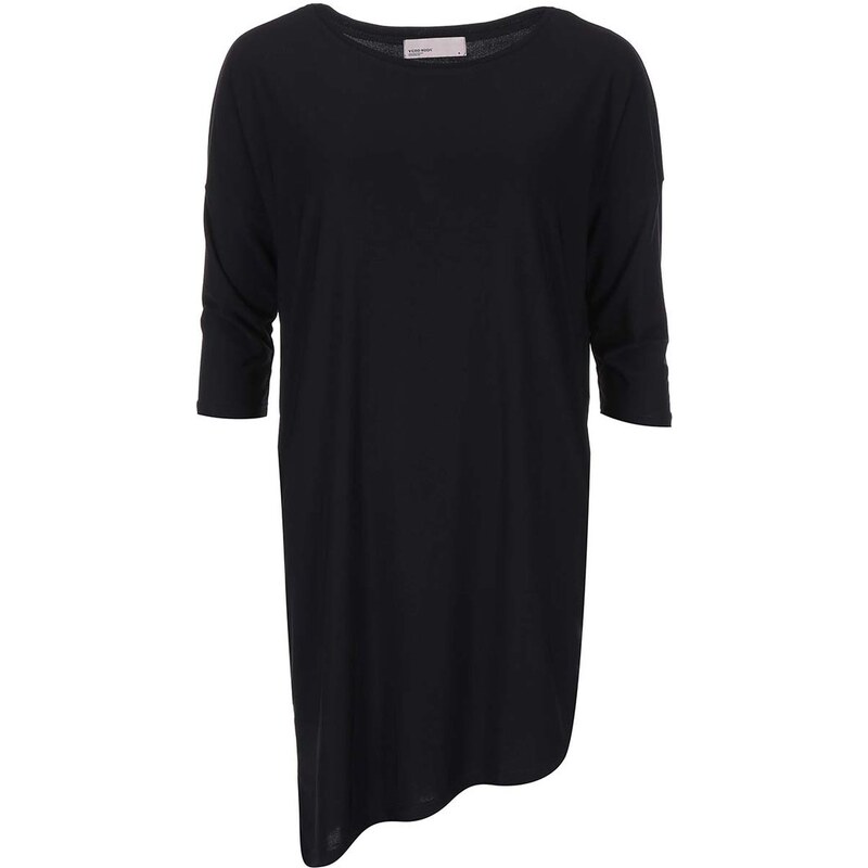 Černé šaty s tříčtvrtečním rukávem Vero Moda Loma