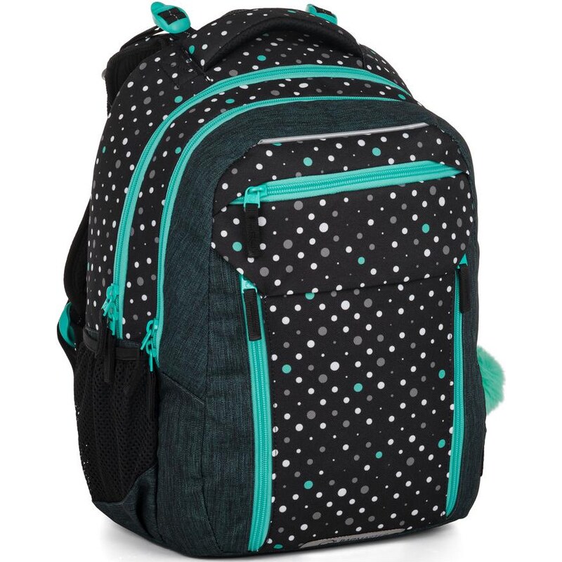 Školní batoh Bagmaster Porto 24 C Black/turquoise