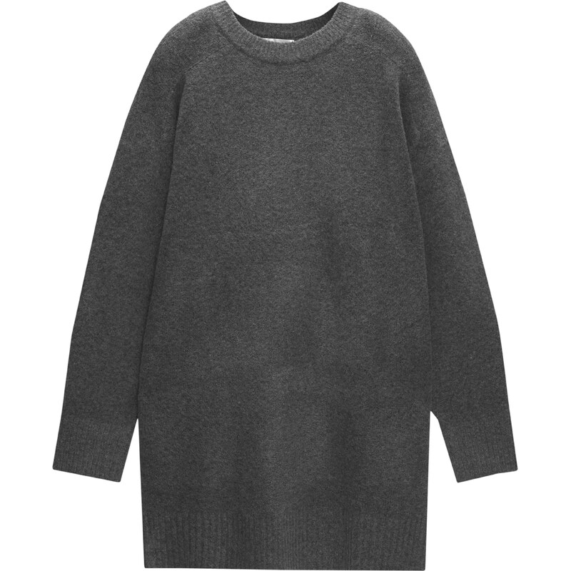 Pull&Bear Úpletové šaty tmavě šedá