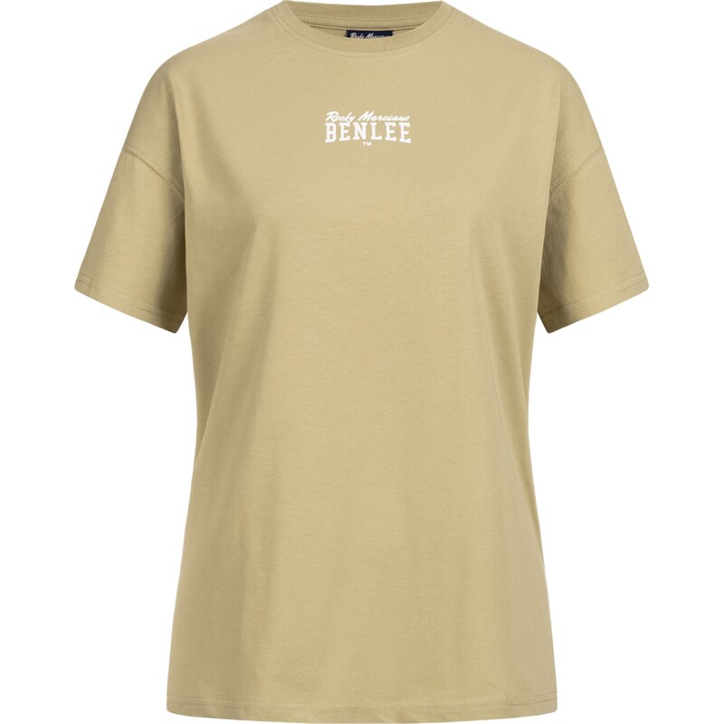Benlee Oversized tričko Lula olivová / bílá
