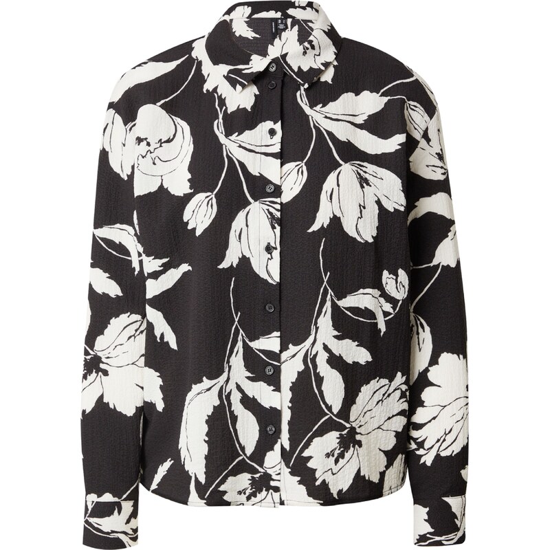 VERO MODA Halenka VMMACHA černá / bílá