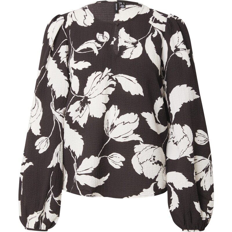 VERO MODA Halenka VMMACHA černá / bílá