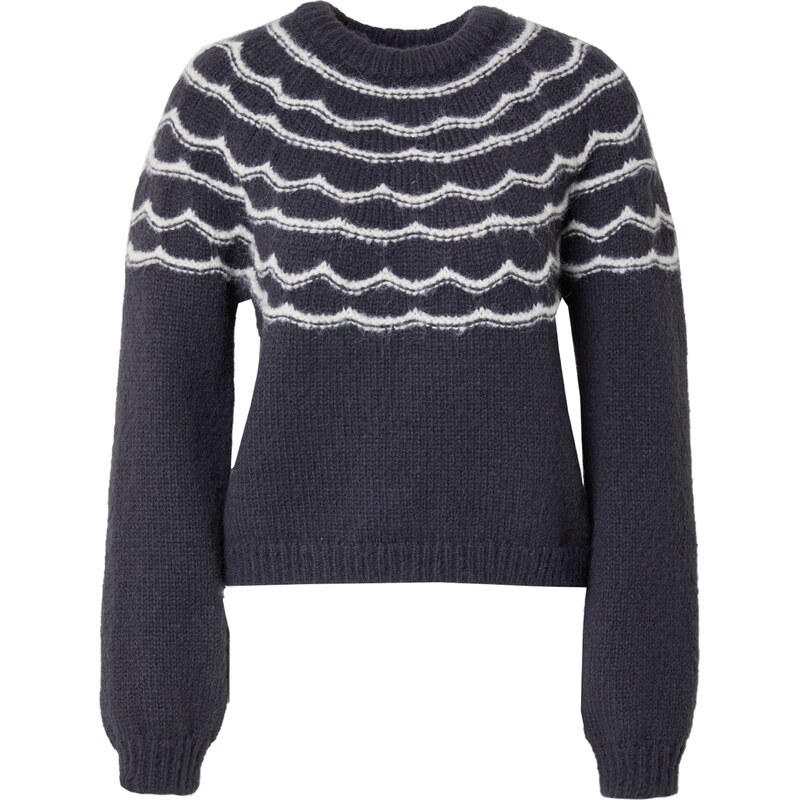 VERO MODA Svetr Charmaina antracitová / bílá