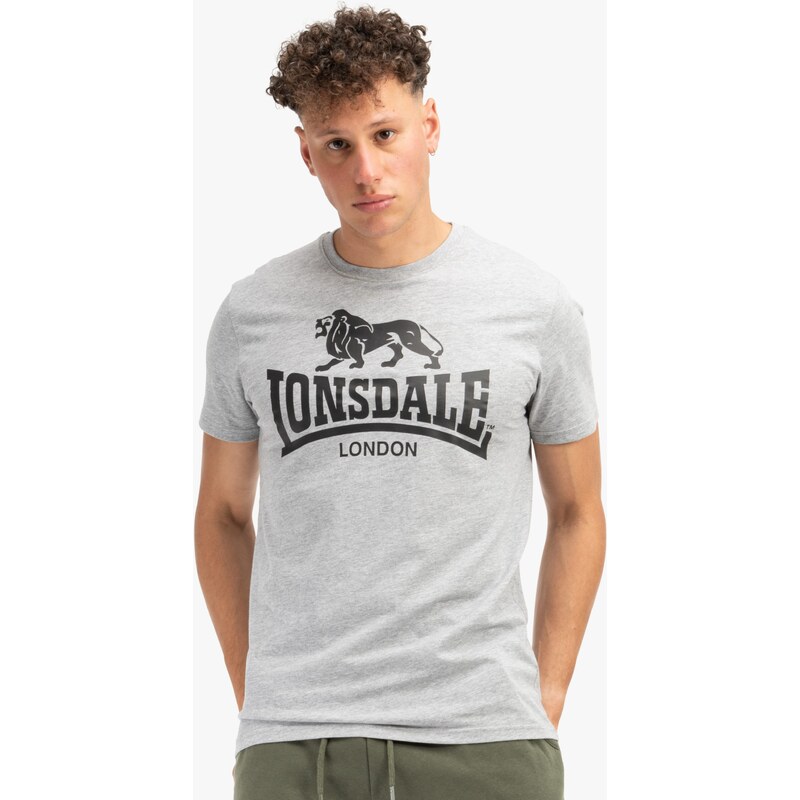 LONSDALE Tričko 'Loscoe' šedá / černá