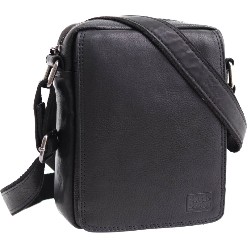 Pánská kožená crossbody taška Sendi Design T52006 černá