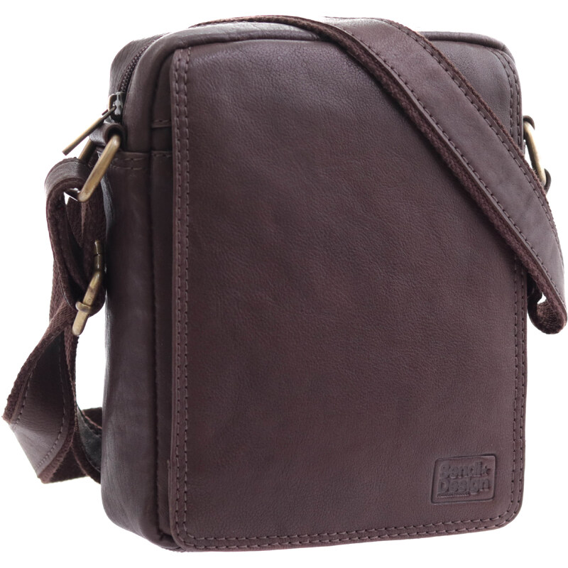 Pánská kožená crossbody taška Sendi Design T52006 hnědá