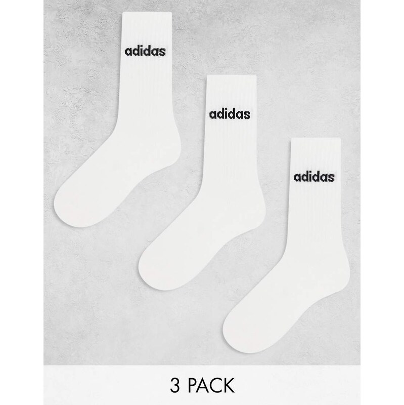 adidas performance adidas Training 3-pack linear logo crew socks in 107679827