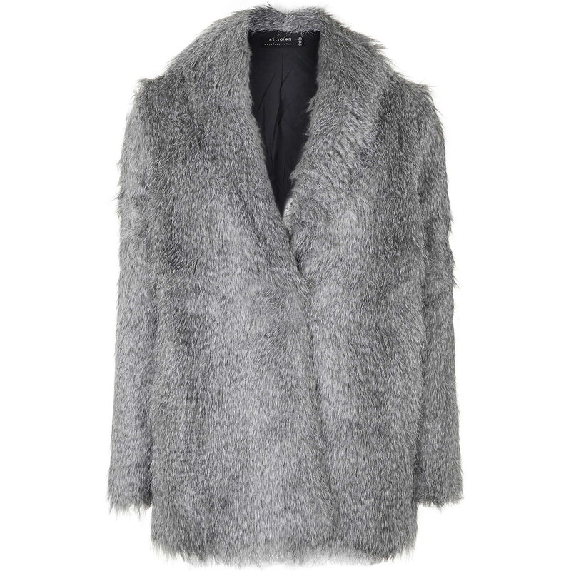 Topshop **Ecstacy Faux Fur Jacket by Religion