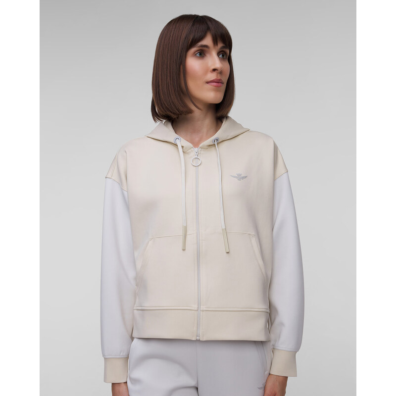 Dámská Béžová Mikina Na Zip Aeronautica Militare 100531902