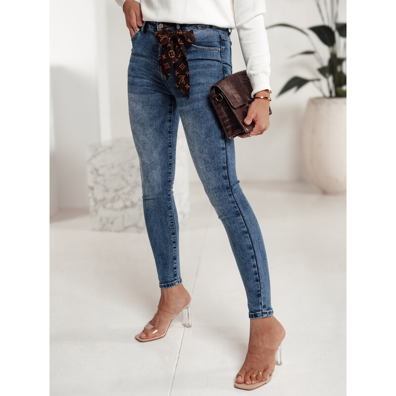 BASIC Dámské tmavě modré džíny klasického střihu LEVILTI Denim