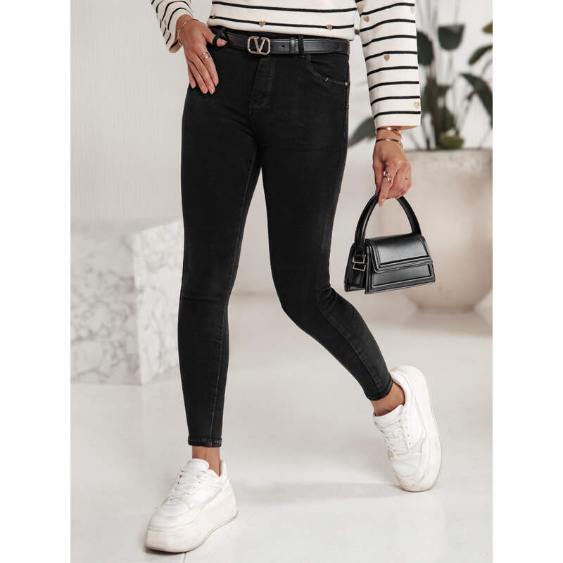BASIC Černé dámské skinny džíny BLACKIN Černá 102102019