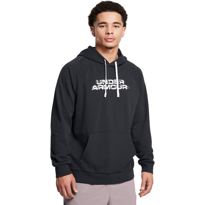 Under Armour Rival Fleece Textured Glitch Hoodie BLK