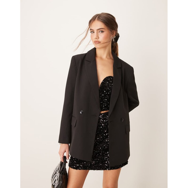 Miss Selfridge oversized blazer in black 102148820