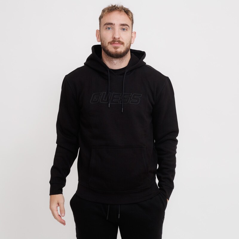 Guess aldwin new hoodie BLACK