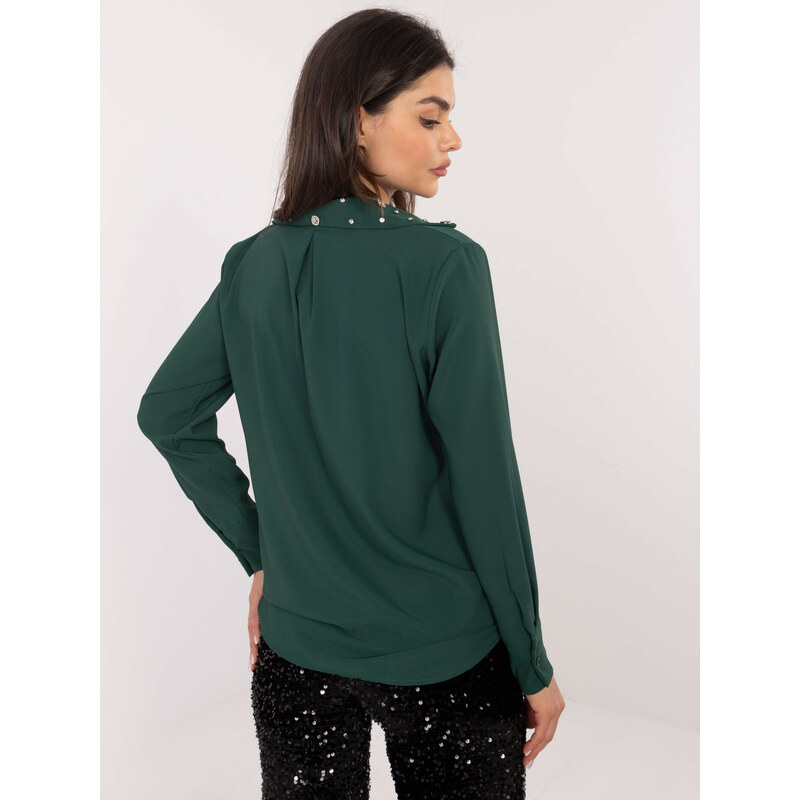 Italy Moda Shirt-DHJ-KS-15260.96-dark green