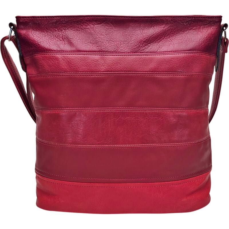 Tapple Velká vínová / bordó crossbody kabelka s pruhy Valery