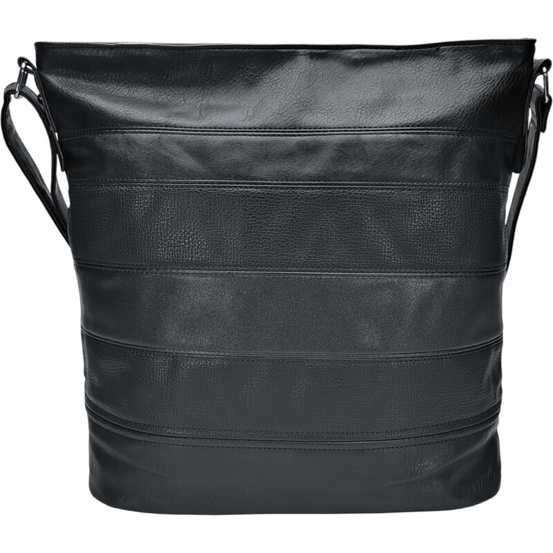 Tapple Velká černá crossbody kabelka s pruhy Valery 102223115