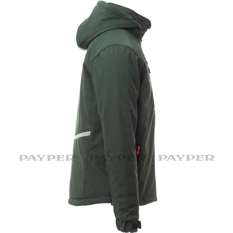 Payper CREEK PAD pánská zimní softshellová bunda zelená -