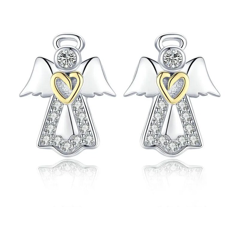 GRACE Silver Jewellery Stříbrné náušnice Andělíček - stříbro 925/1000 102230220