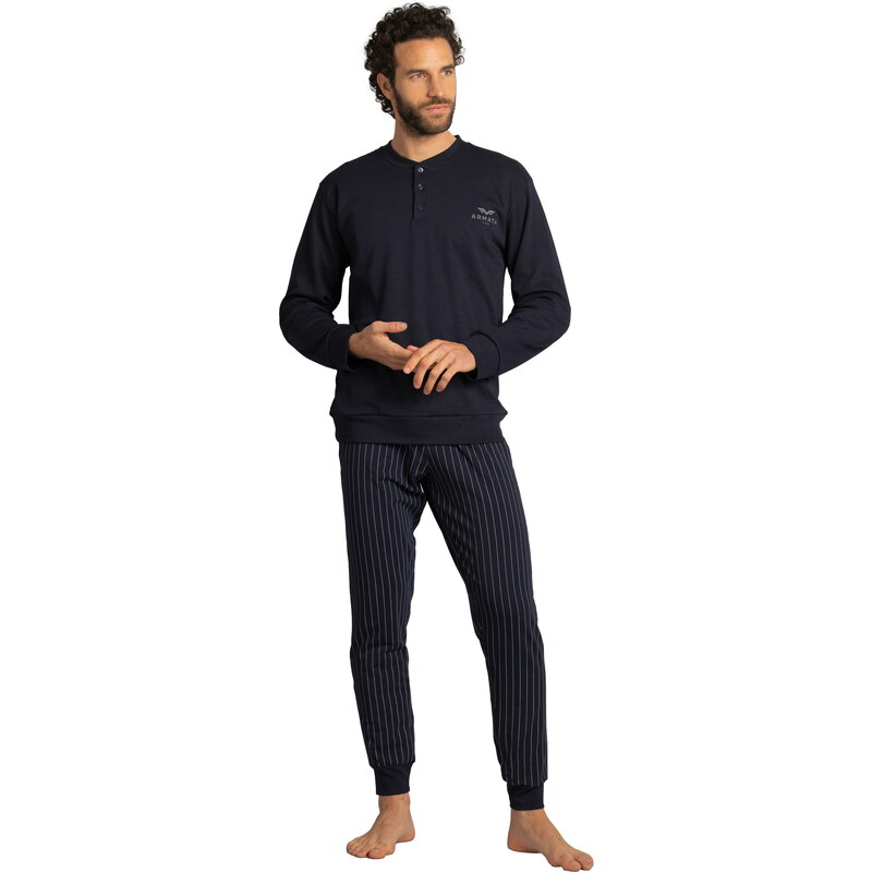 Pánské pyžamo ARMATA DI MARE 2404 NAVY BLUE Interlock