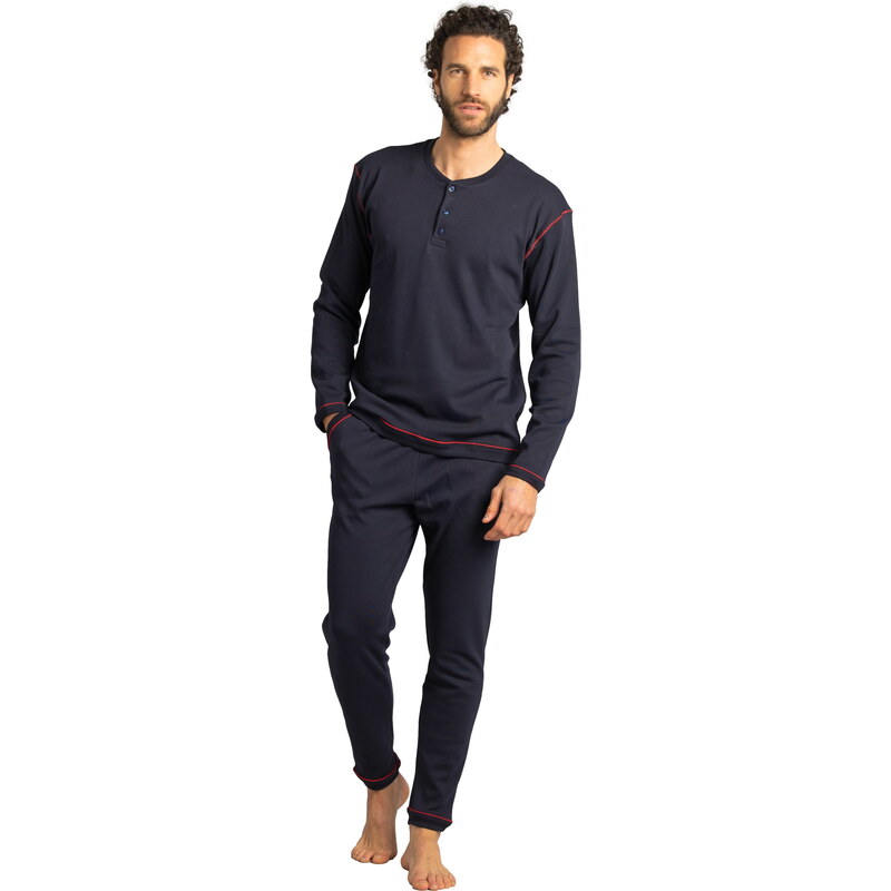 Pánské pyžamo ARMATA DI MARE 2401 NAVY BLUE Interlock