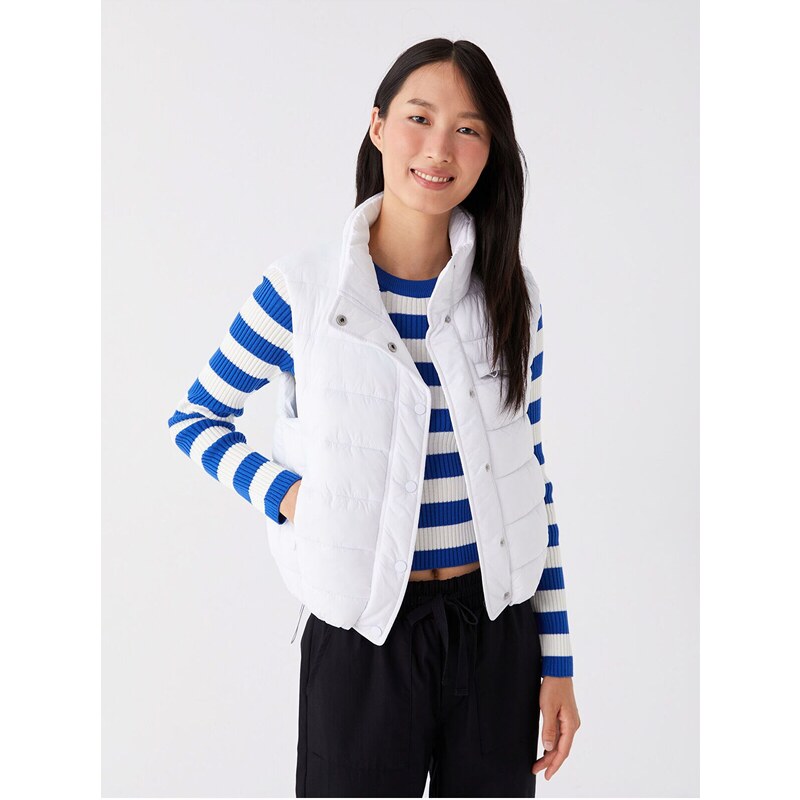 LC Waikiki Lcwk Womens Stand Collar Plain Puffer Vest