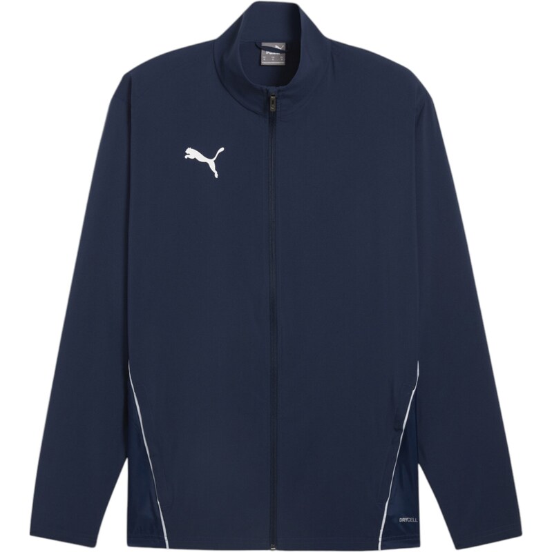 PUMA Sportovní bunda TeamGoal tmavě modrá / bílá