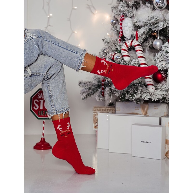 Fashionweek Dámské Vánoční bavlněné ponožky REINDEER MM1283 102246769