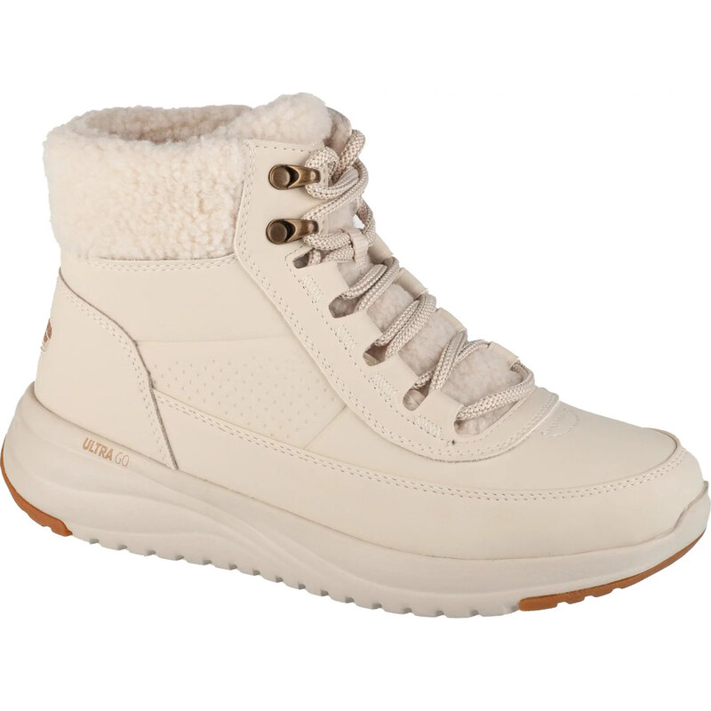 Smetanové dámské zimní kotníkové tenisky Skechers On-The-Go Stellar - 102277504