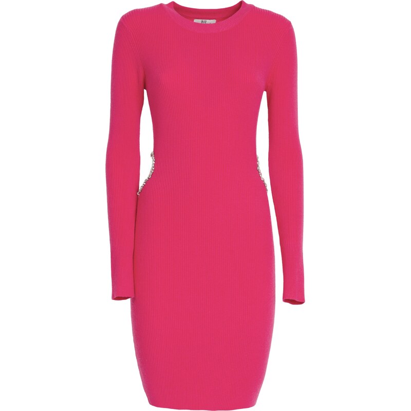 Influencer Úpletové šaty pink