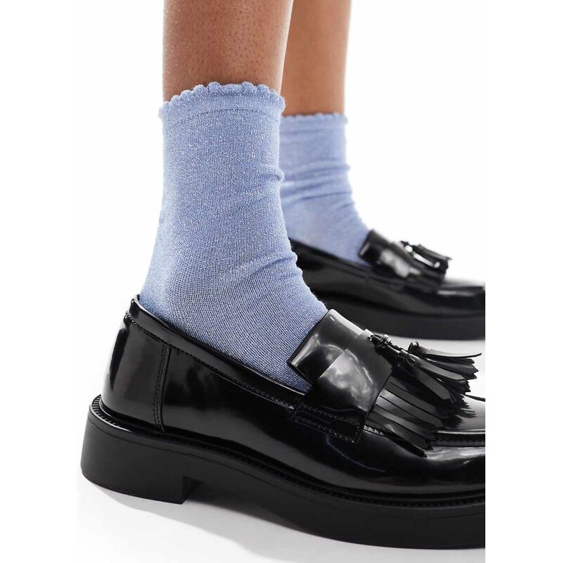 Pieces glitter sock in light blue