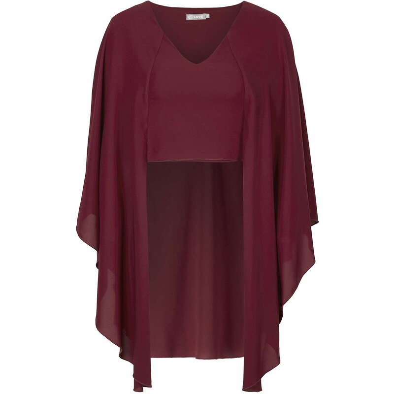 Topshop **Fluted Sleeve Top by Love