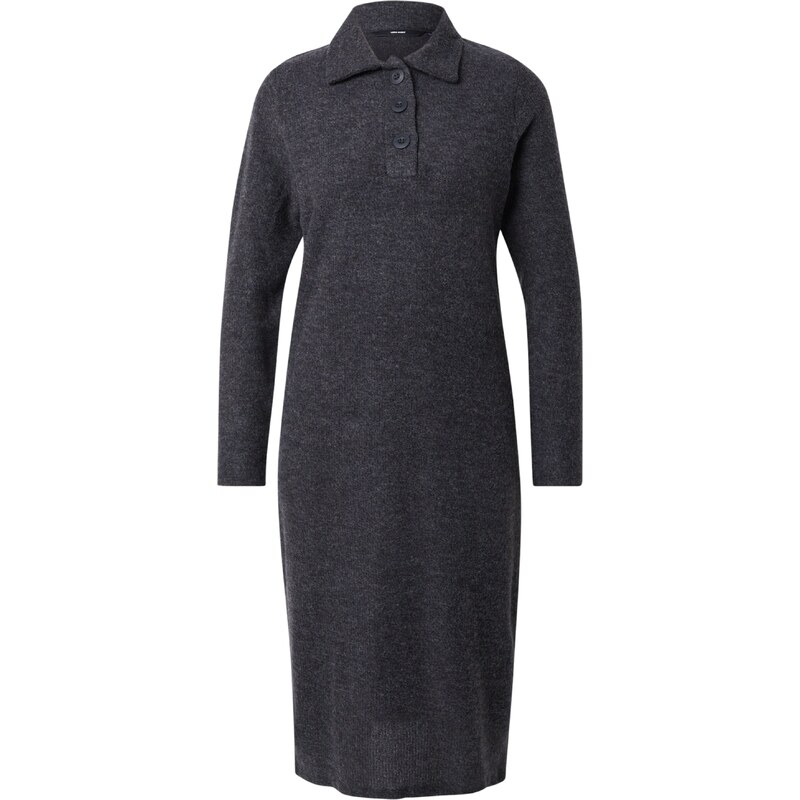 VERO MODA Úpletové šaty VMEBBA antracitová