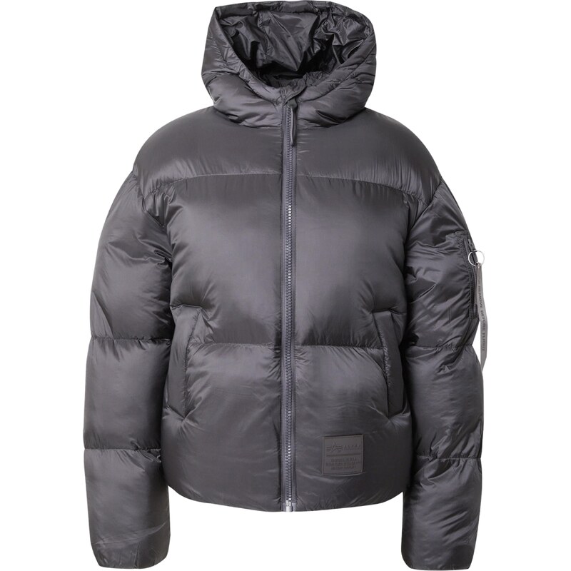 ALPHA INDUSTRIES Zimní bunda tmavě šedá