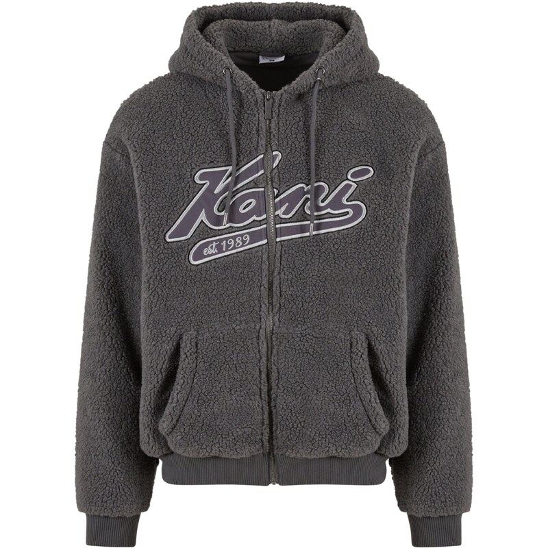 Karl Kani Mikina Varsity antracitová / světle šedá