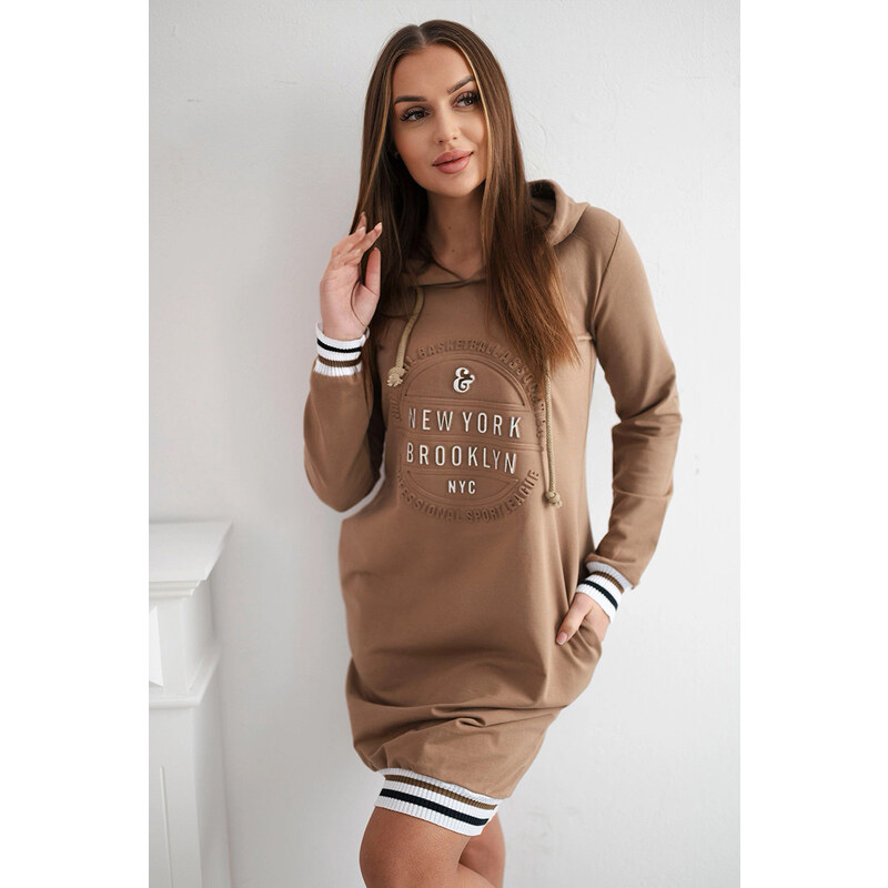 Fashionweek Příjemné a extrémně pohodlné mikinové šaty s kapucí K62095 68558880