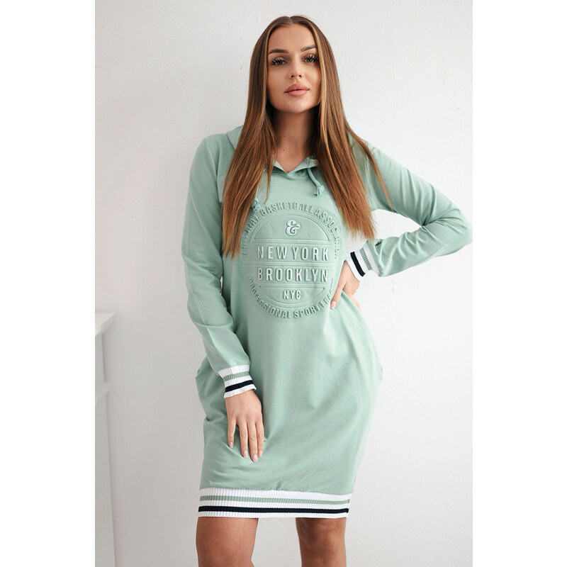 Fashionweek Příjemné a extrémně pohodlné mikinové šaty s kapucí K62095 68558885