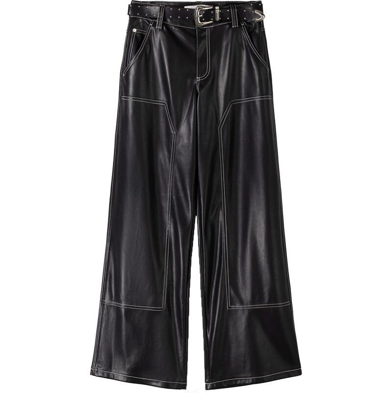 Bershka Kalhoty černá