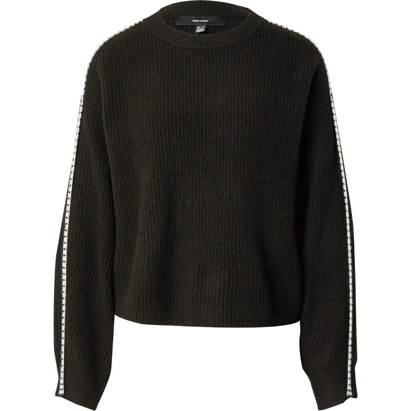 VERO MODA Svetr VMZora čokoládová / bílá 102617671