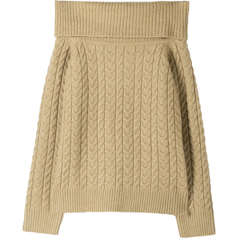 Bershka Svetr béžová 108877646