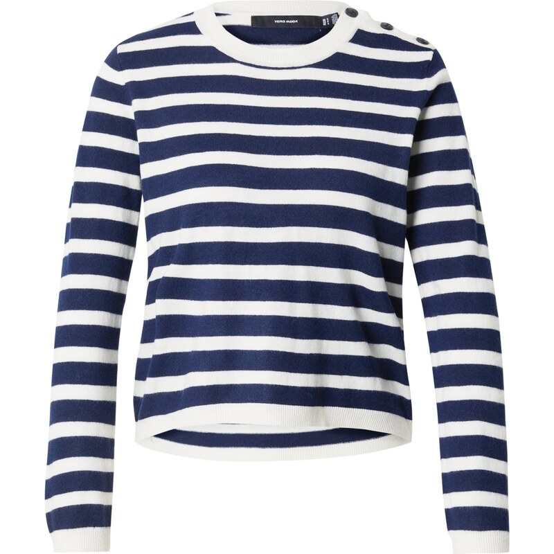 VERO MODA Svetr VMFANTASTIC marine modrá / světle šedá