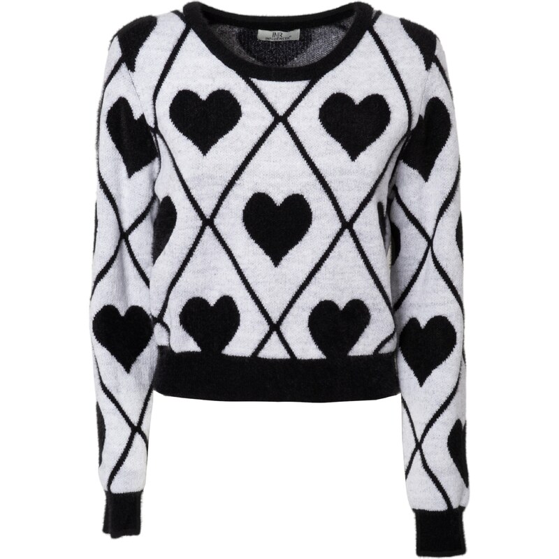 Influencer Svetr černá / offwhite